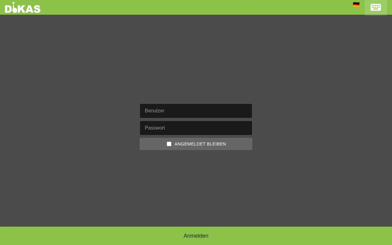 Login-Bildschirm
