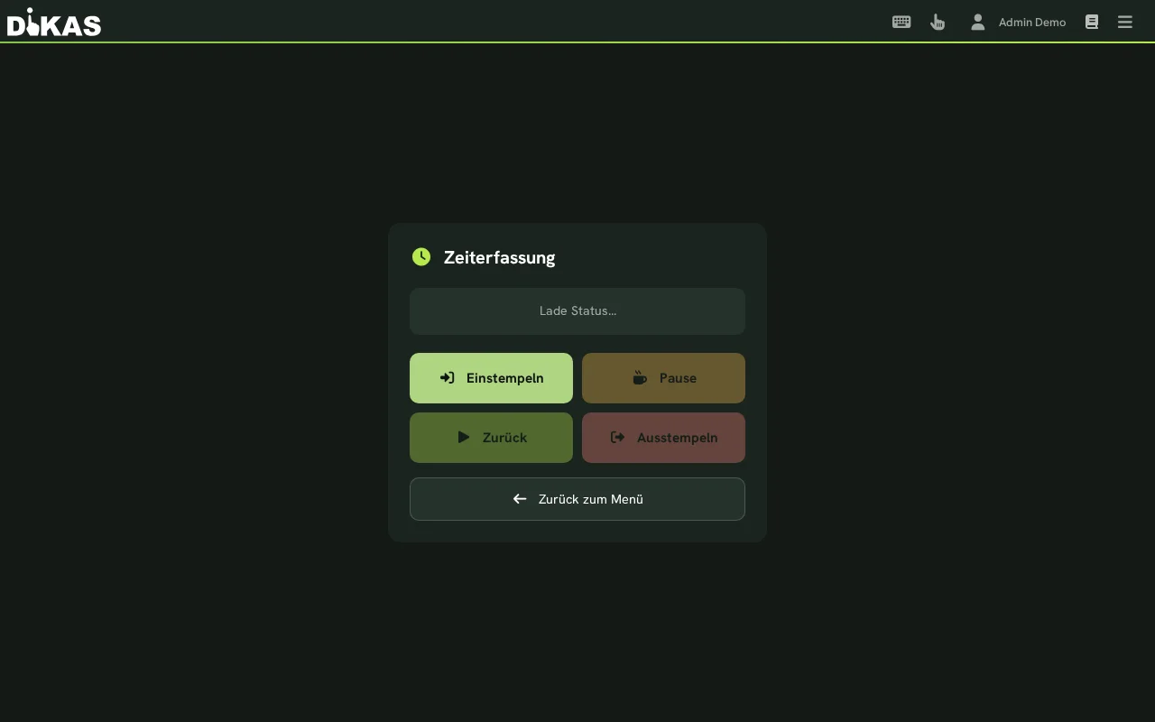POS — Fichaje del control de horario