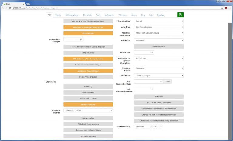 POS – Standards festlegen