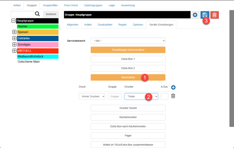 Die Druckweiche – Sammelbons und Extra-Bons an den richtigen Druckern ausgeben