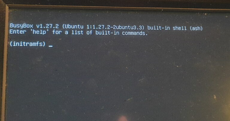 BusyBox / initramfs Fehlermeldung